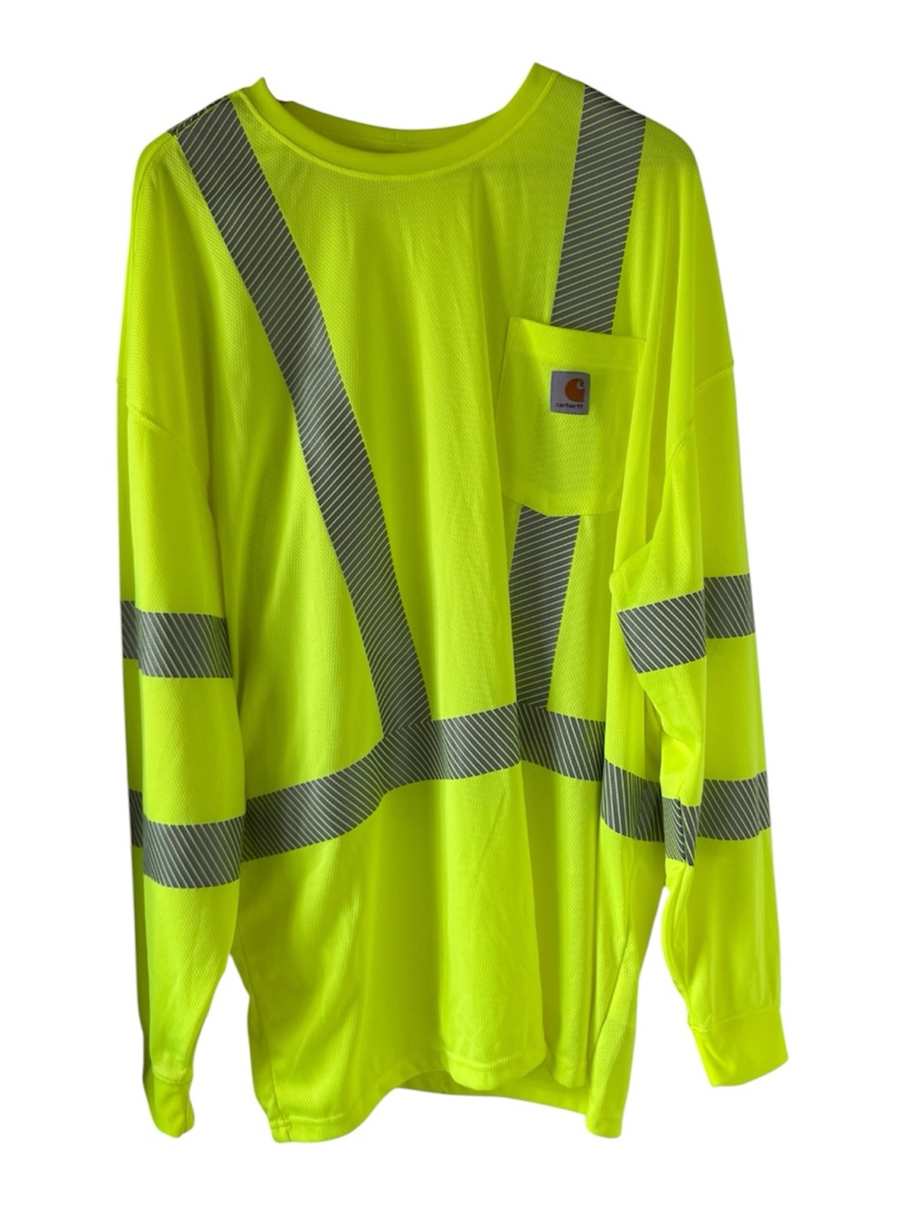 Carhartt HV Force Relaxed Long Sleeve Class 3 T-Shirt Bright Lime - 3XL - Picture 3 of 5